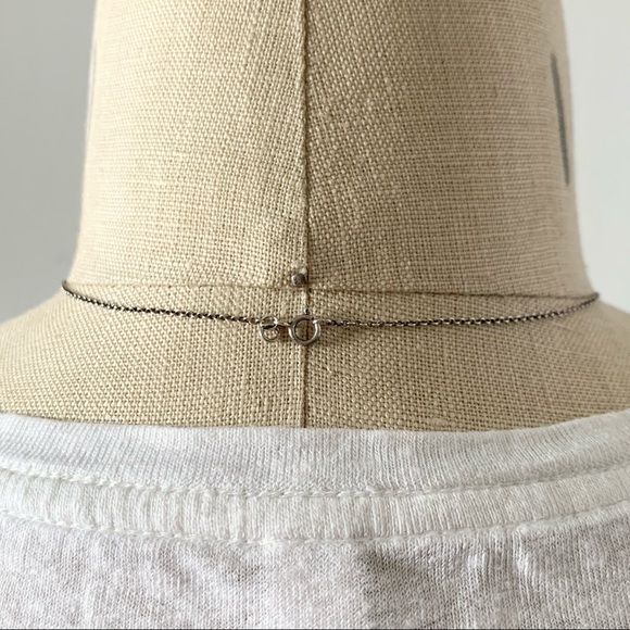 Sterling Silver Floral Pendant Chain Necklace - Picture 7 of 8